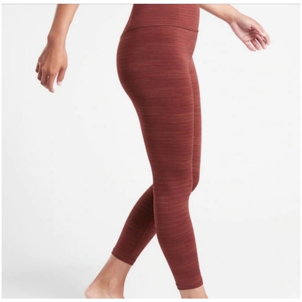 Athleta Elation Textured Tight 7/8 Length Dried Cinnamon Space Dye Size‎ S